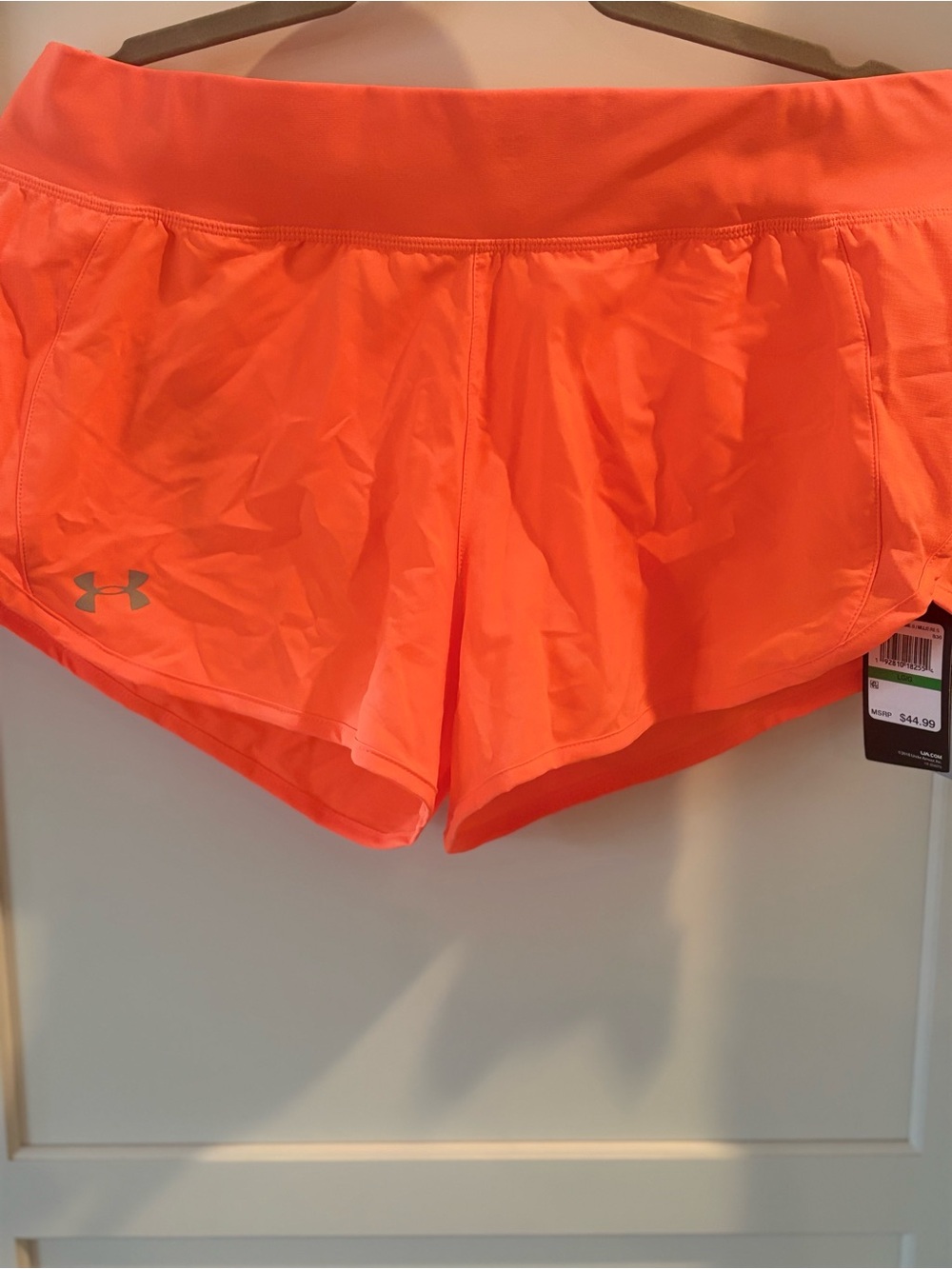 Under Armour Women's Neon Orange Athletic Running Shorts